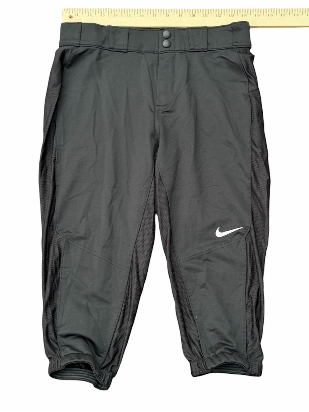 Nike Softball Pants Size Small Black Athletic Baseball Training Dri Fit Logo